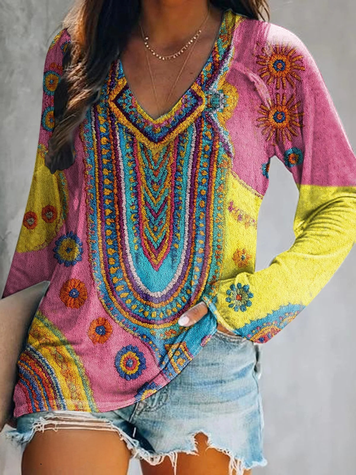 Floriana | Rainbow Mandala Blouse