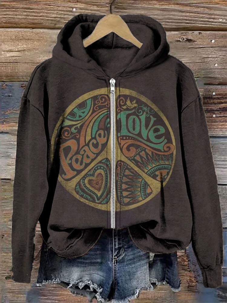 Luna | Peace & Love Hoodie