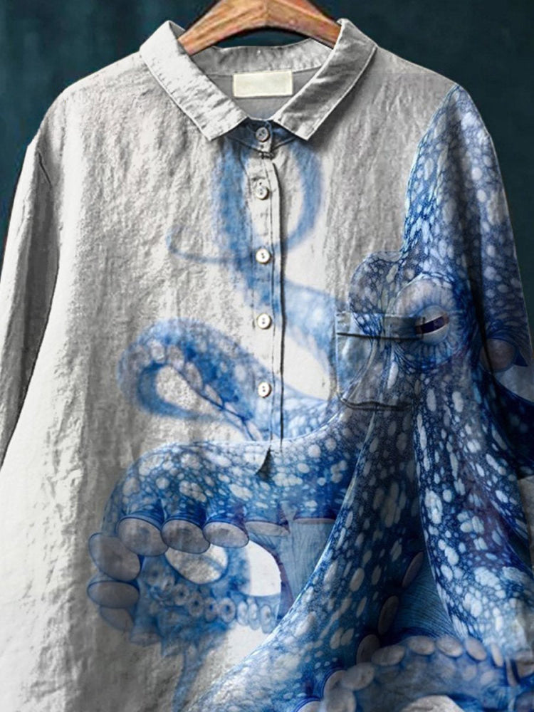 Frederique | Ocean Octopus Blouse