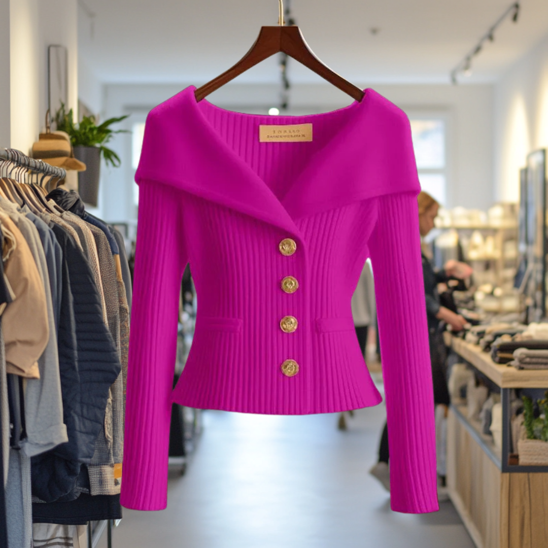 Flavia | Elegant Button Sweater