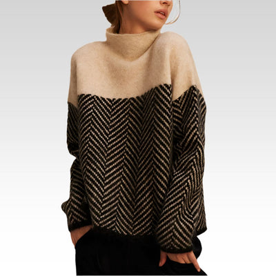 Celine | Two-Tone Knit Sweater