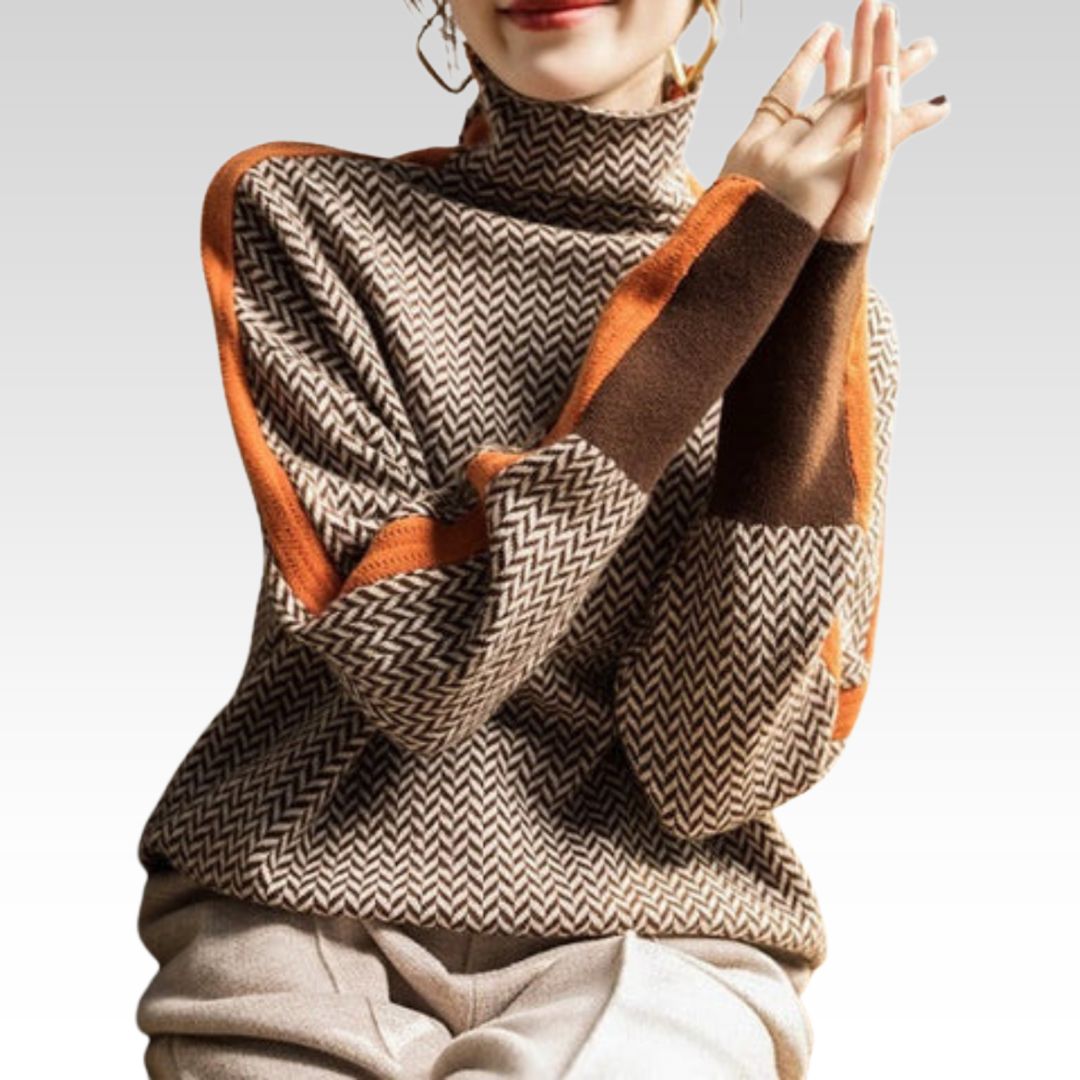 Calliope | Herringbone Knit Sweater