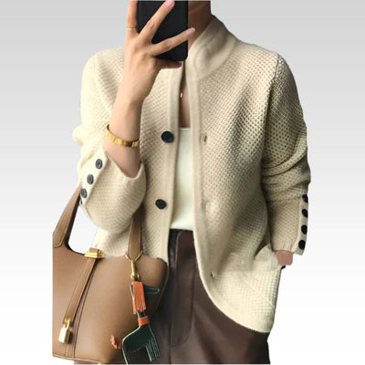 Alaya | Textured Button Sweater