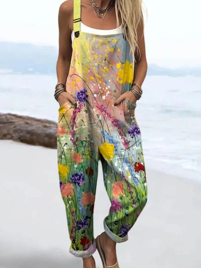 Sienna | Watercolor Floral Jumpsuit