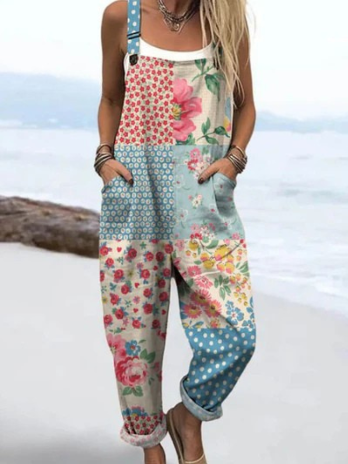 Poppy | Patchwork Floral Jumpsuit