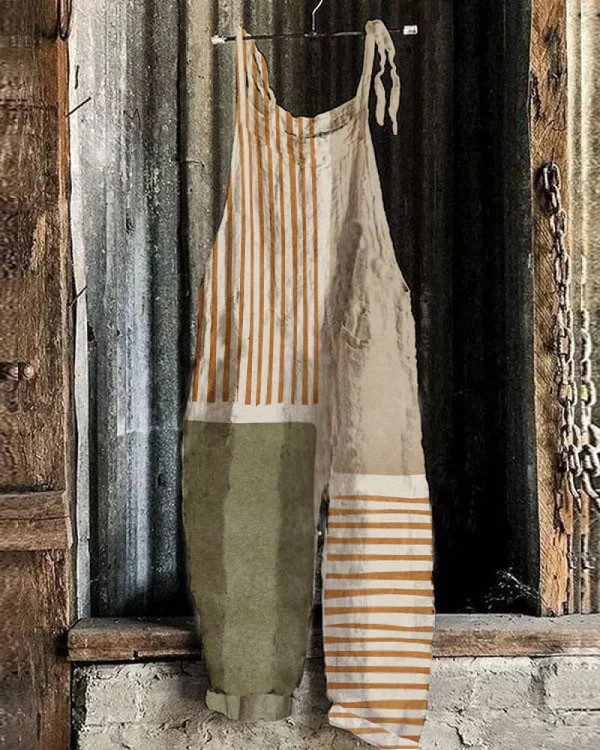 Lila | Striped Color Block Overall