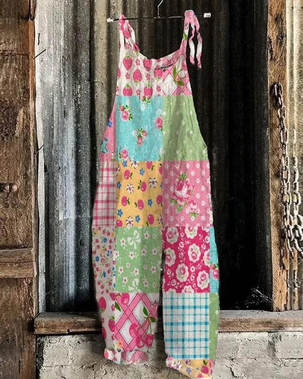 Tilde | Patchwork Floral Print Overall