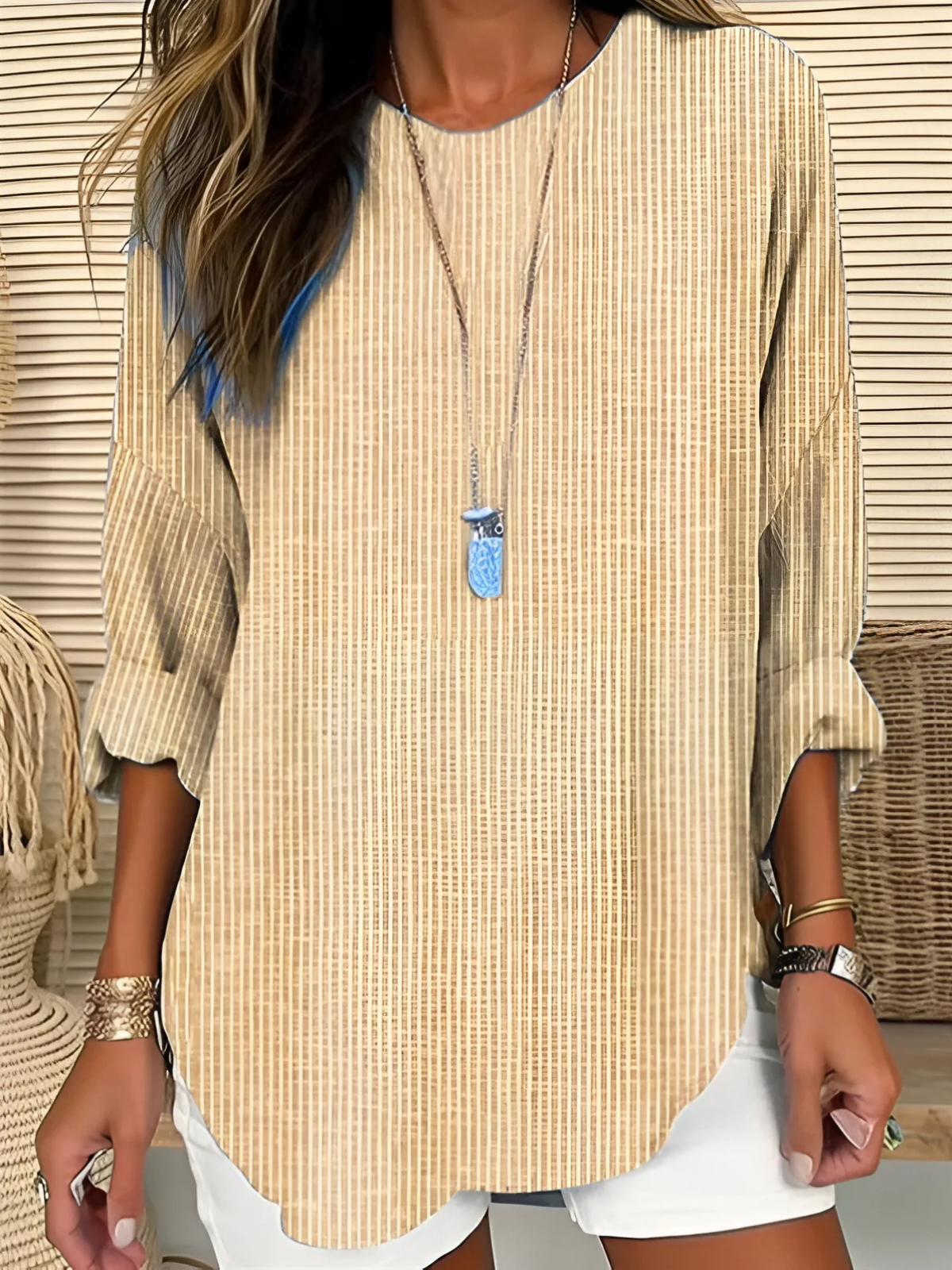 Frida | Striped Casual Blouse