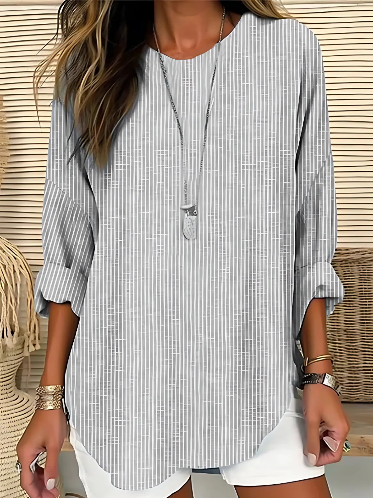 Frida | Striped Casual Blouse