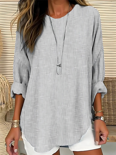Frida | Striped Casual Blouse