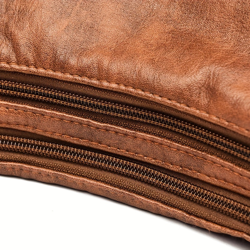 Francesca | Multi-Pocket Leather Shoulder Bag
