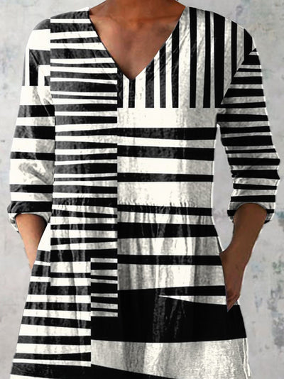 Frederikke | Monochrome Stripes Blouse
