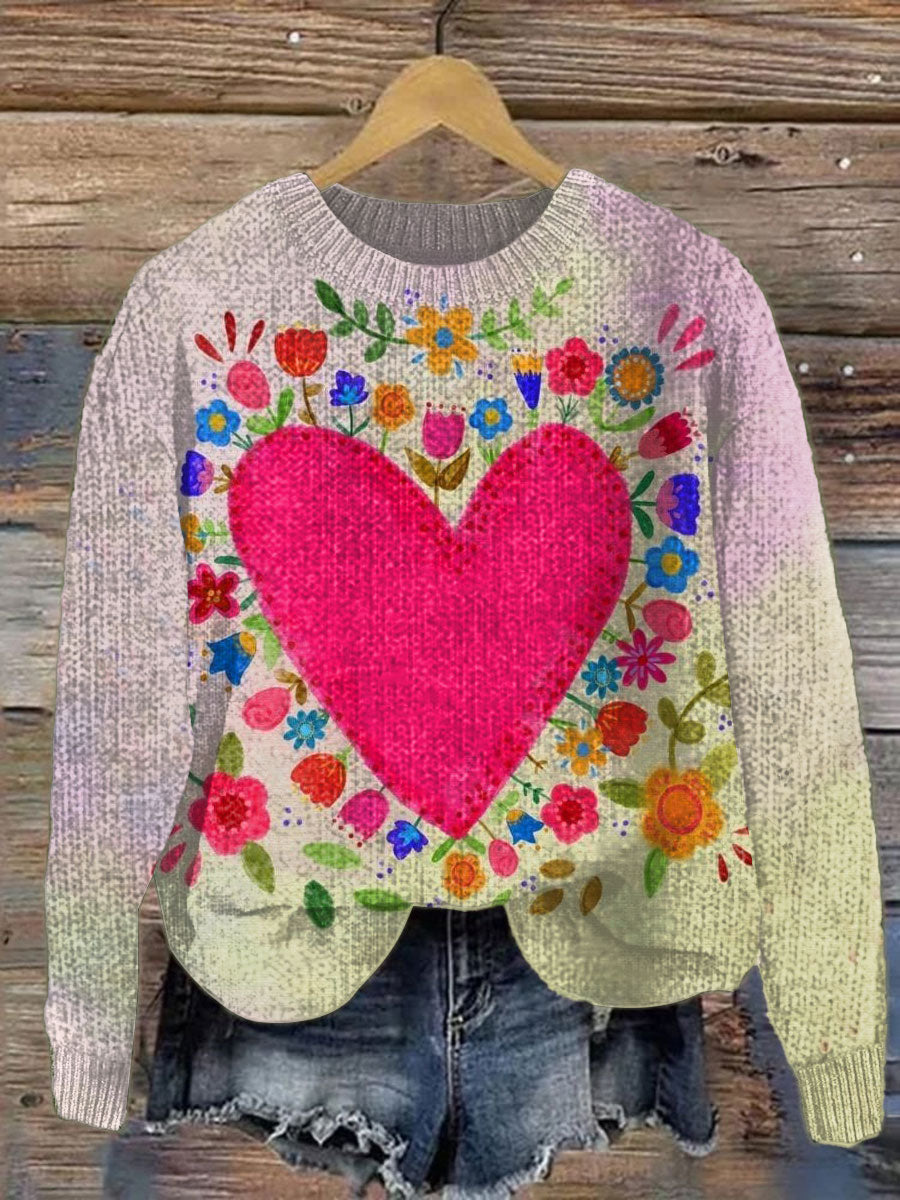 Lyla | Heartfelt Floral Sweater
