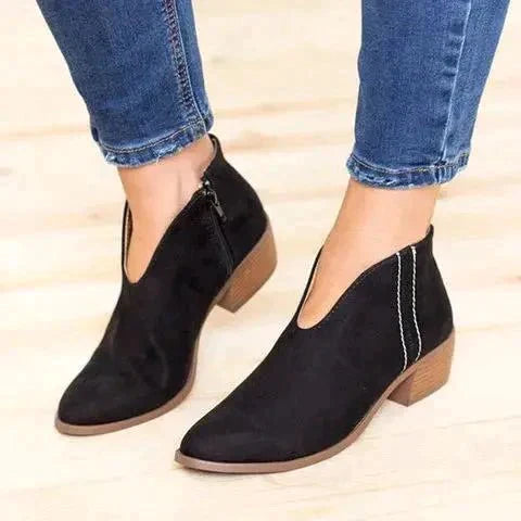 Riley | V-Cut Suede Boots