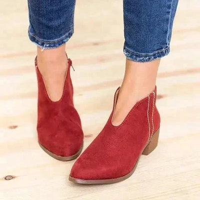 Riley | V-Cut Suede Boots