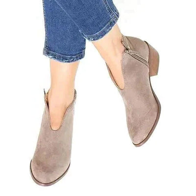 Riley | V-Cut Suede Boots