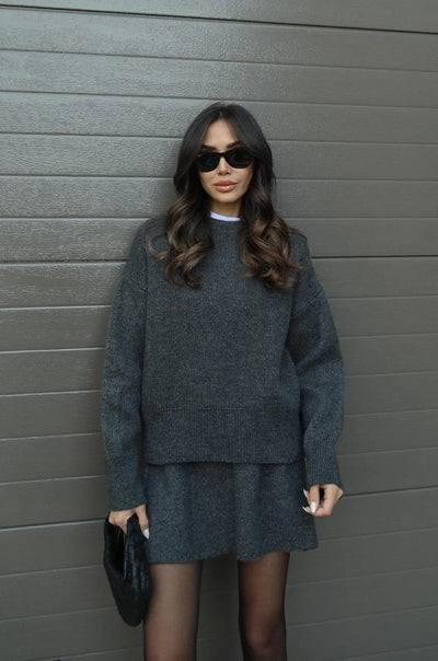 Halle | Knit Sweater & Skirt Set