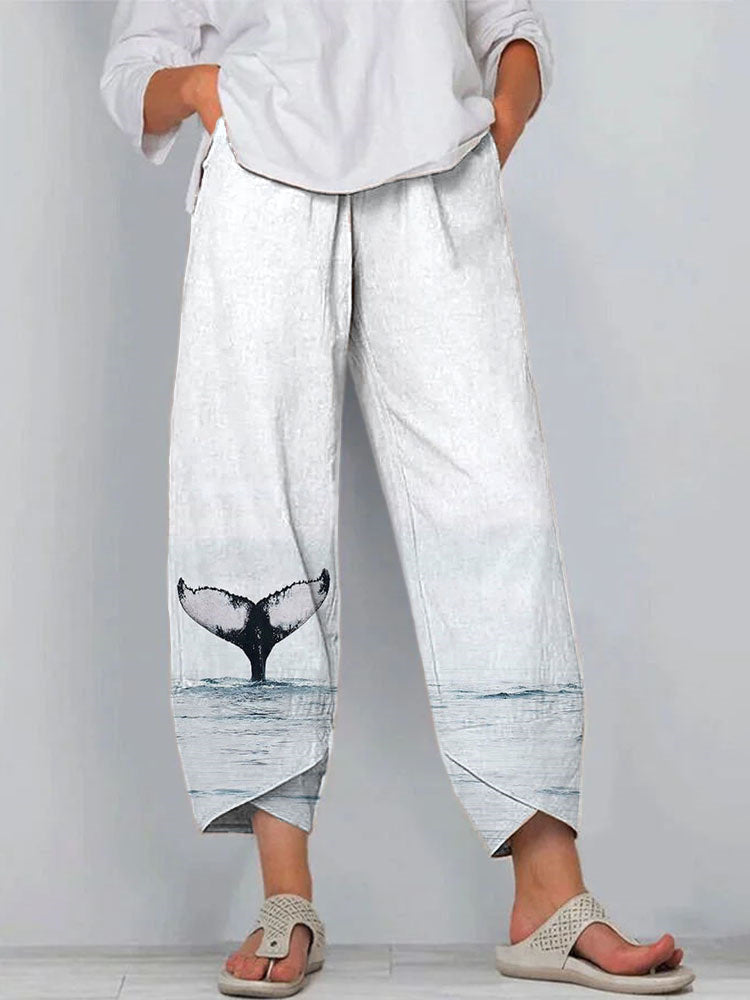 Sofia | Whale Tail Print Pants