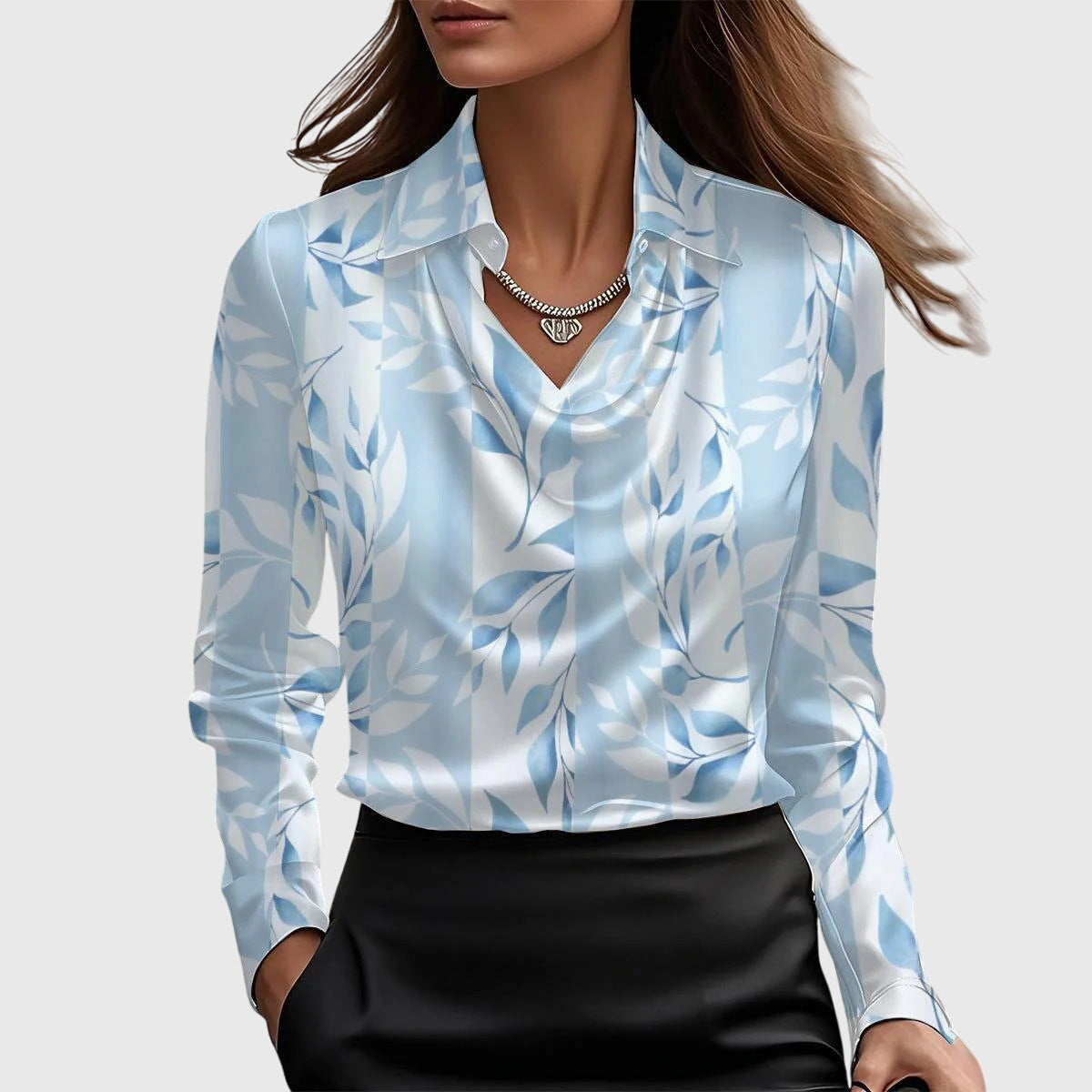 Franziska | Satin Drape Blouse