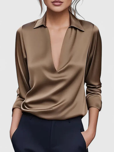 Selene | Satin Elegance Blouse