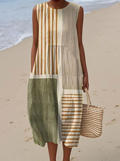 Sienna | Striped Color Block Dress