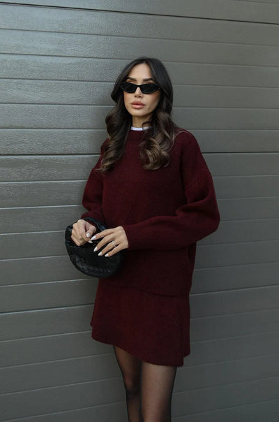 Halle | Knit Sweater & Skirt Set