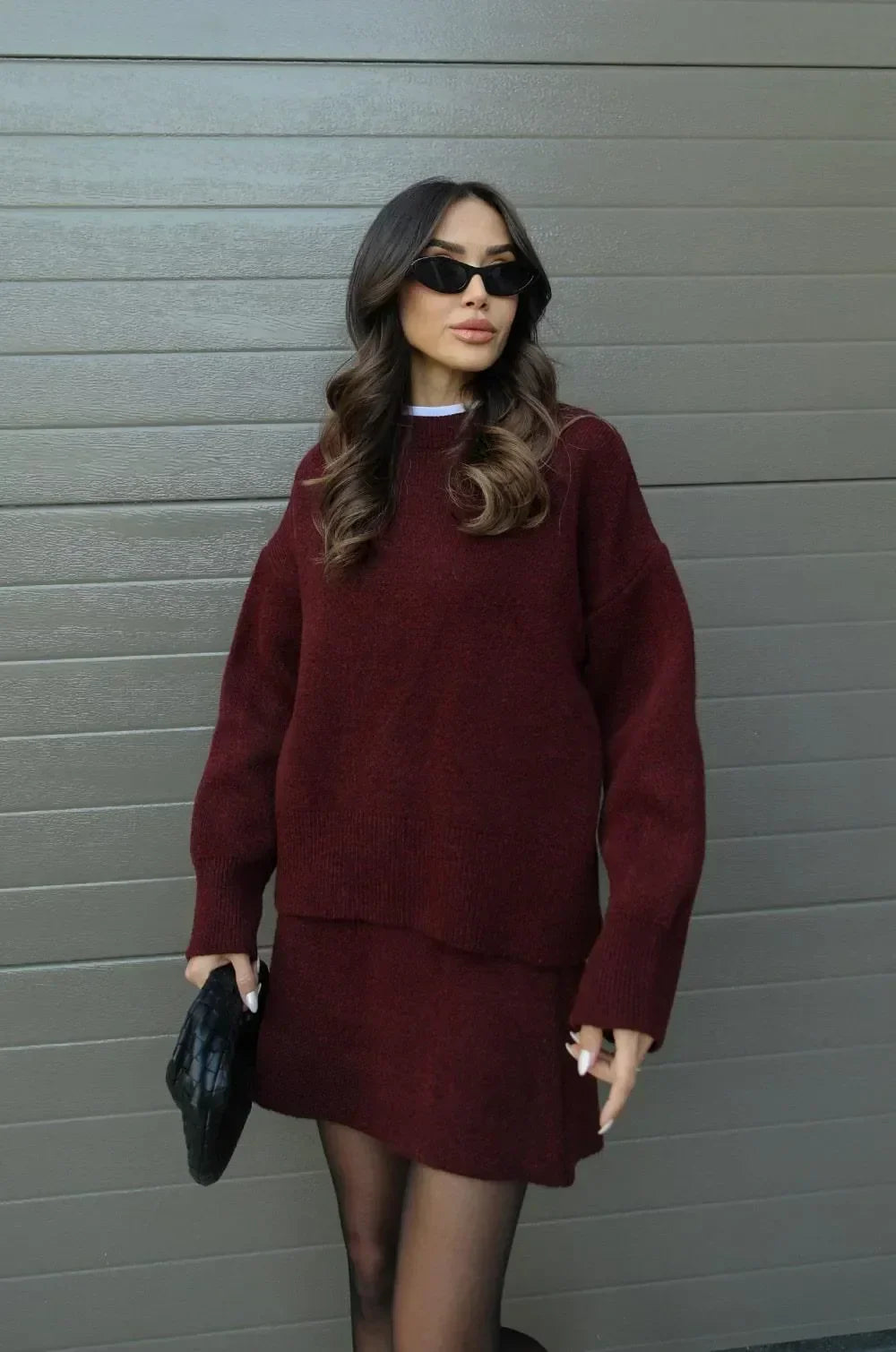 Halle | Knit Sweater & Skirt Set