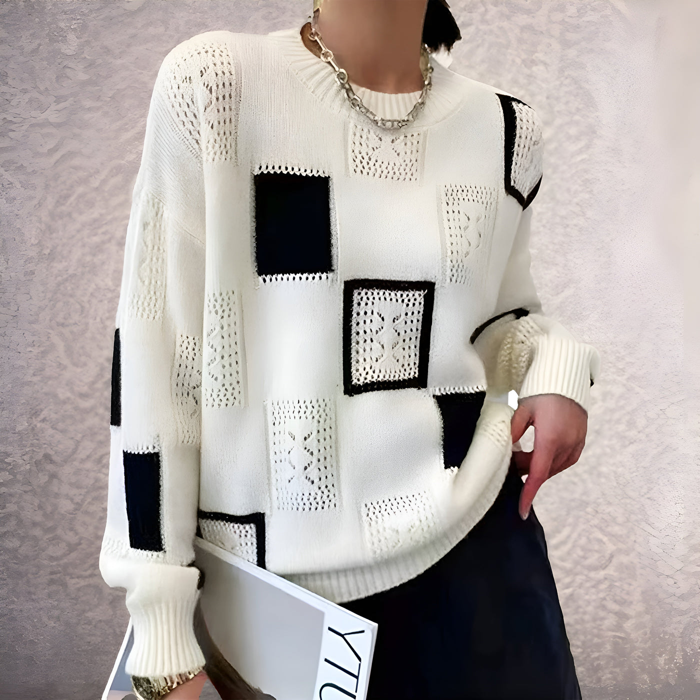 Cassidy | Geometric Knit Sweater
