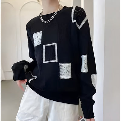 Cassidy | Geometric Knit Sweater