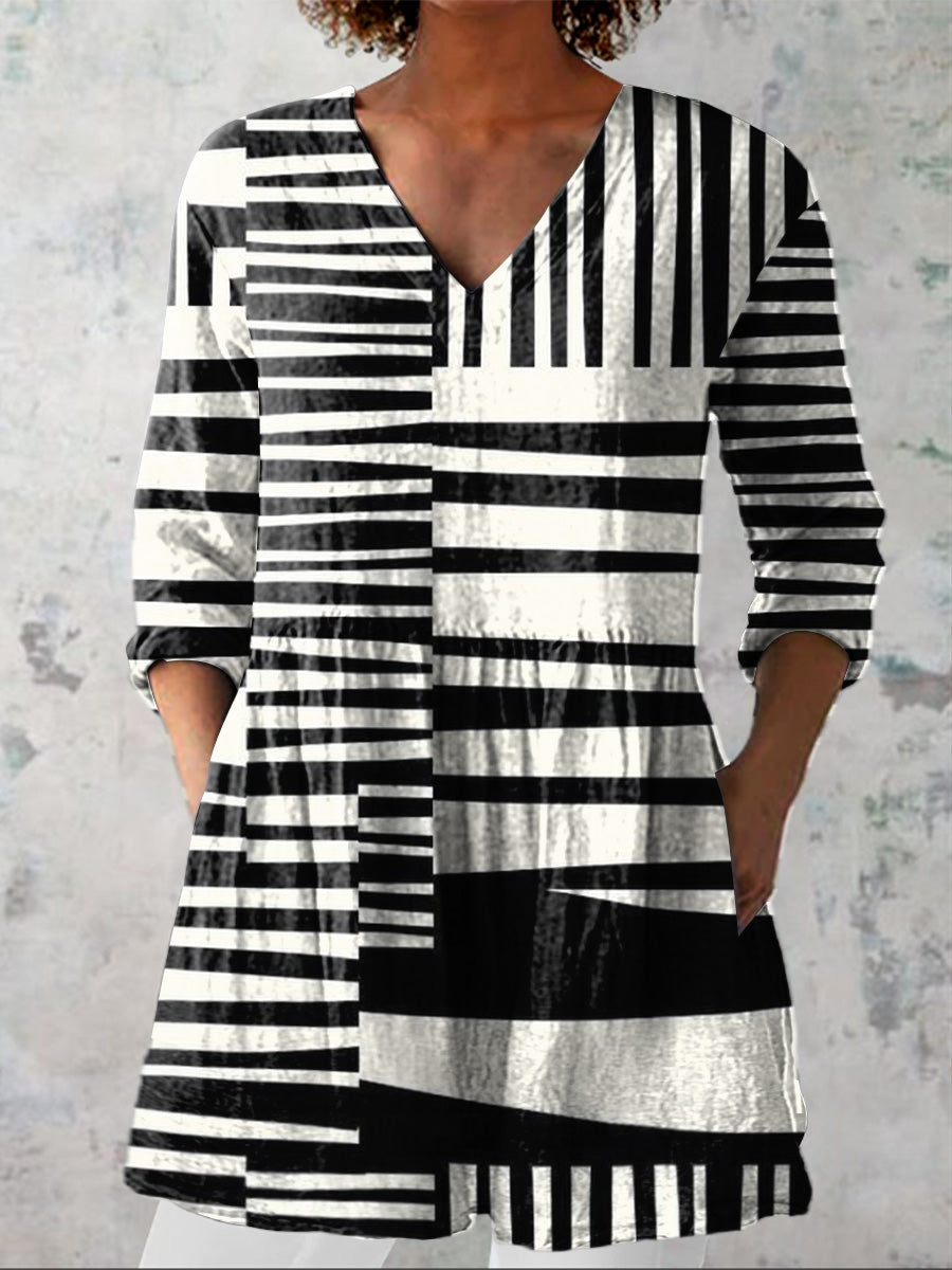Frederikke | Monochrome Stripes Blouse