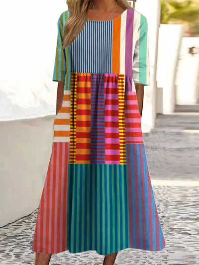 Olivia | Playful Stripes Dress