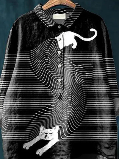 Emma | Tranquil Cat Shirt