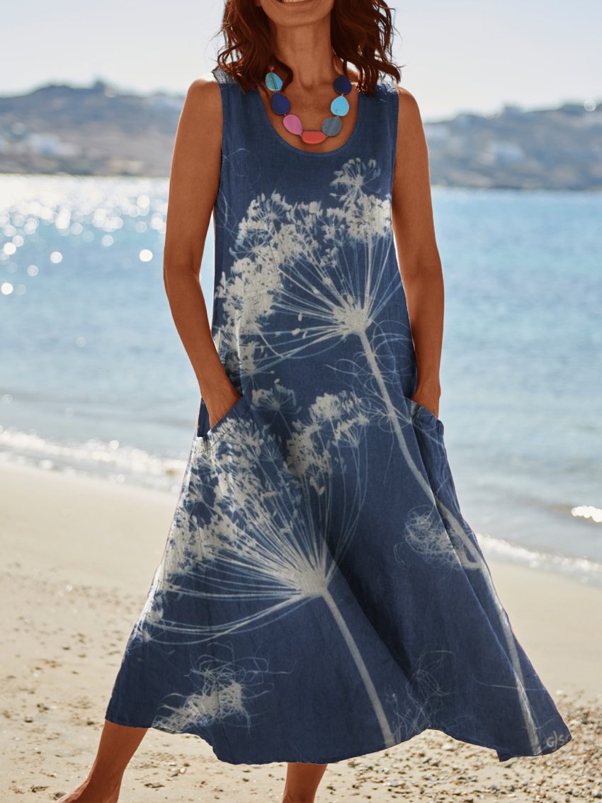 Sophie | Dandelion Print Summer Dress