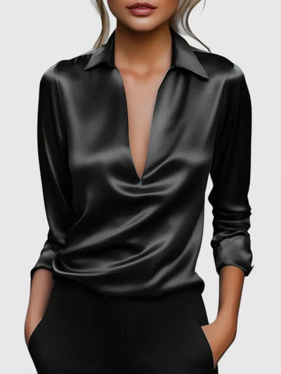 Selene | Satin Elegance Blouse