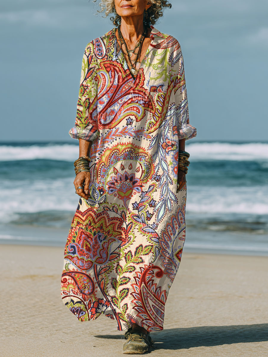 Maya | Bohemian Paisley Dress