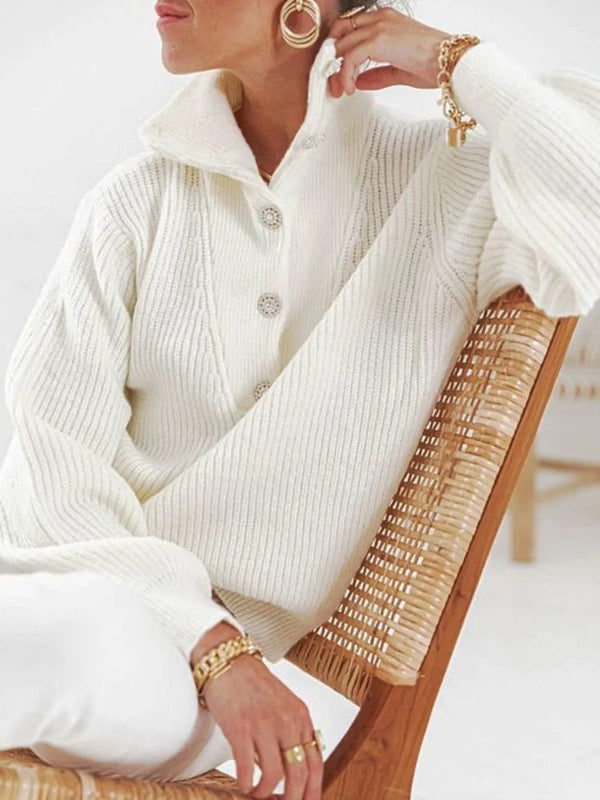 Courtney | Elegant Button Sweater