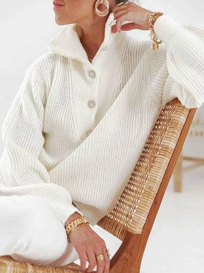 Courtney | Elegant Button Sweater