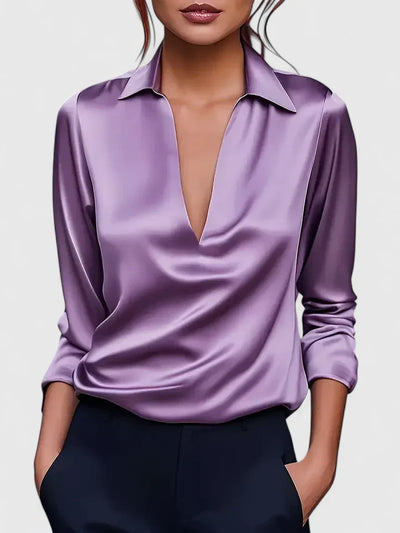 Selene | Satin Elegance Blouse