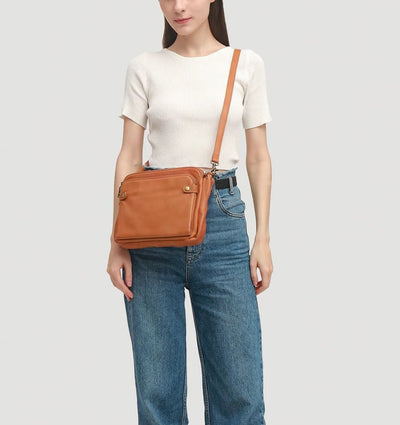 Clara | Vintage Brown Shoulder Bag