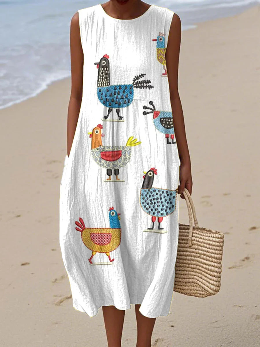 Fran - Sleeveless Summer Pocket Dress