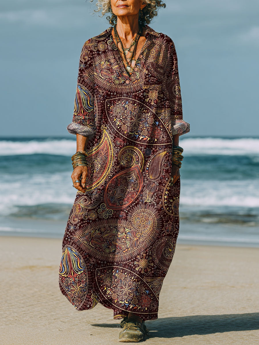 Serena | Bohemian Paisley Dress