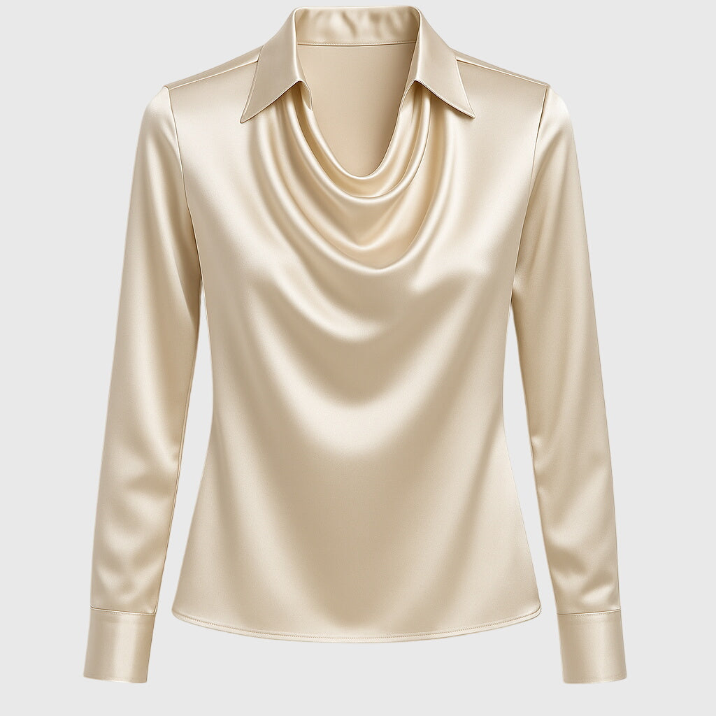 Franziska | Satin Drape Blouse