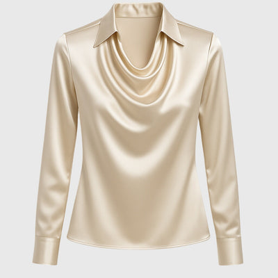 Franziska | Satin Drape Blouse