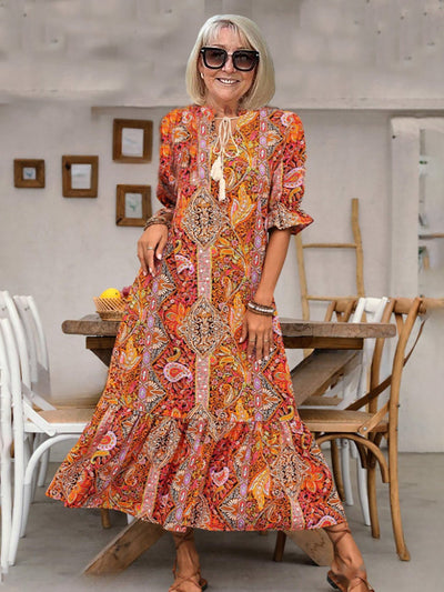 Isla | Paisley Bohemian Maxi Dress