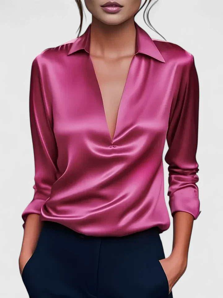 Selene | Satin Elegance Blouse