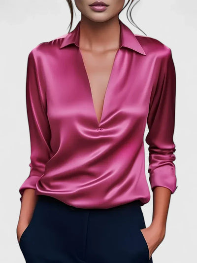 Selene | Satin Elegance Blouse