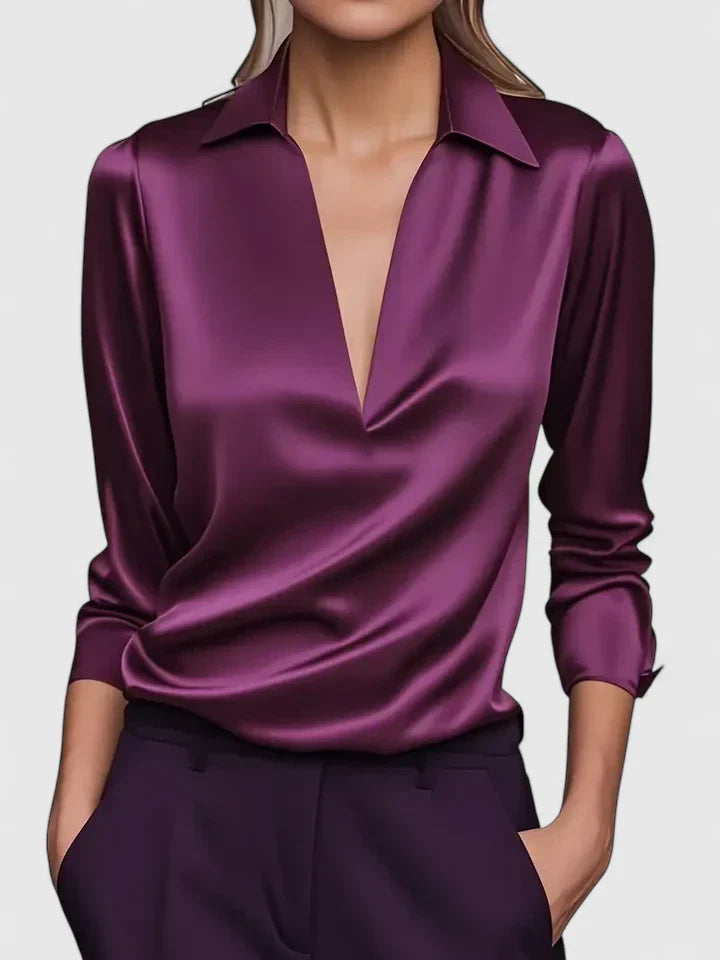 Selene | Satin Elegance Blouse