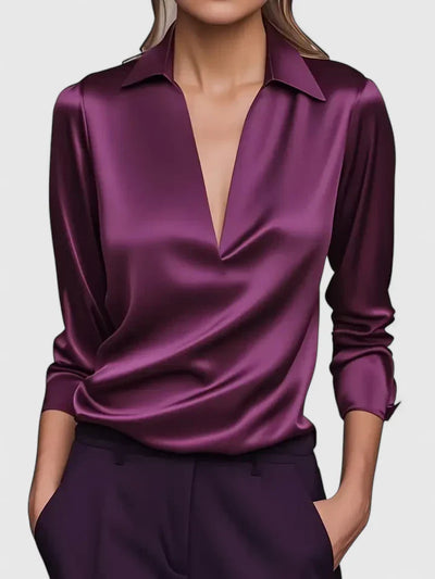 Selene | Satin Elegance Blouse