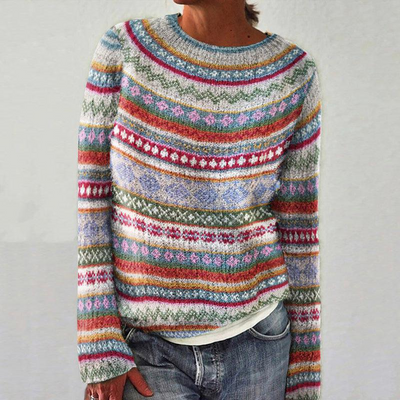 Selena | Colorful Fair Isle Knit Sweater