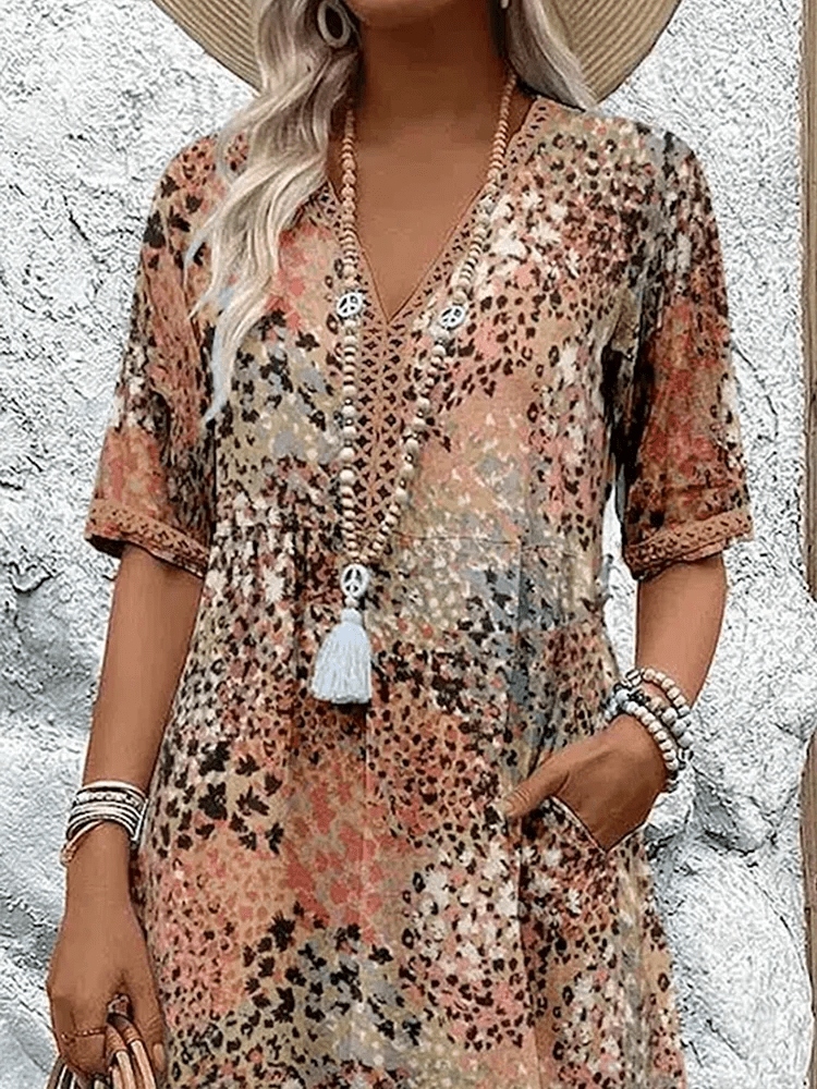 Lucy | Boho Leopard Dress